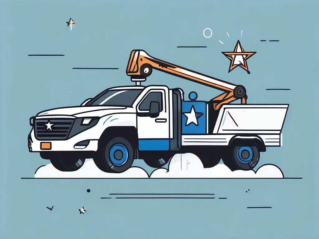 10 Things to Check Before Choosing a Long Distance Towing Company 2 A long distance tow truck with a checklist floating above it