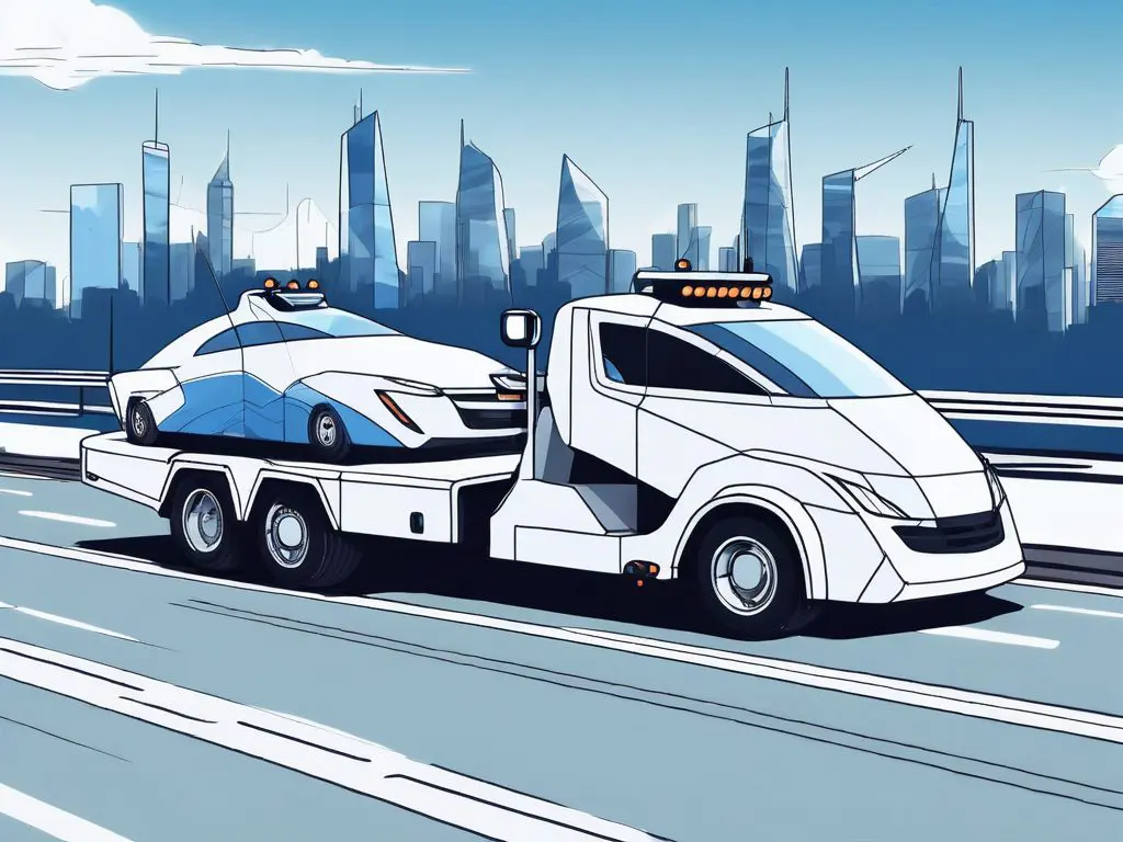 The Future of Long Distance Towing: Trends and Predictions 2 A futuristic tow truck on a highway