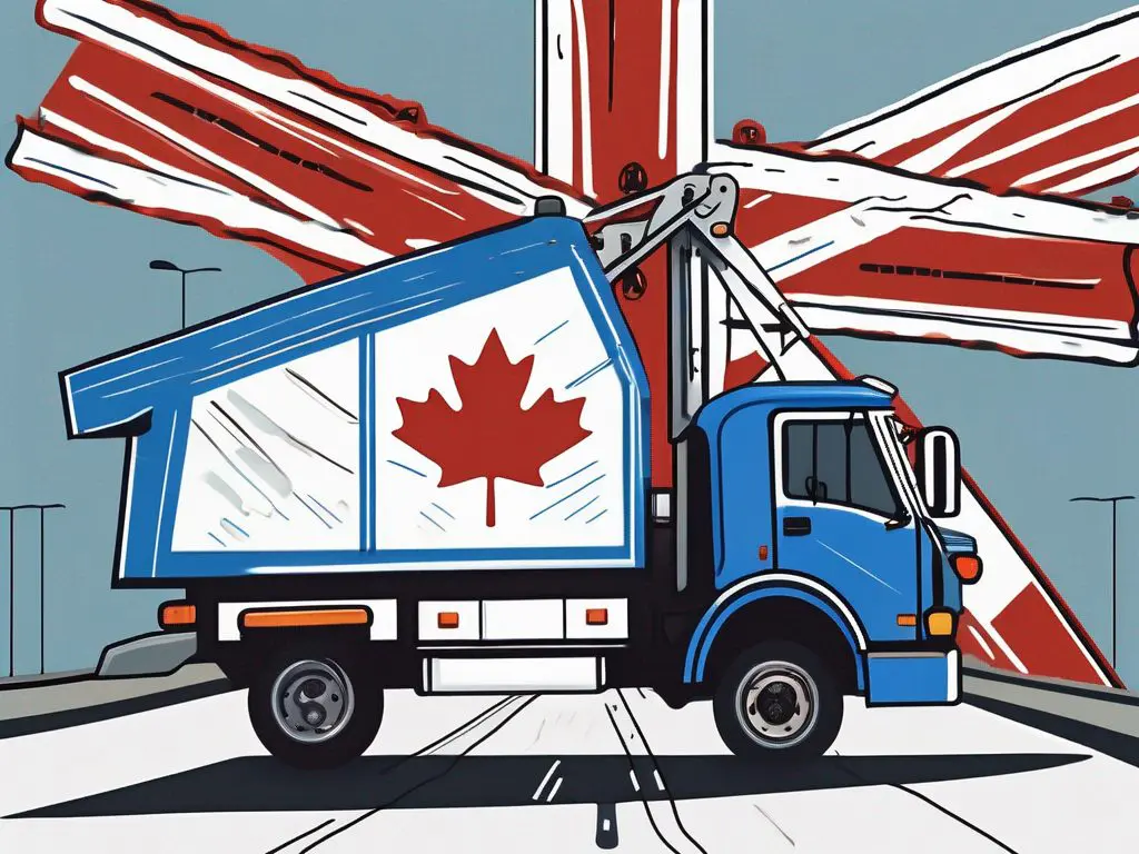 What You Should Know About Towing Regulations in Canada 2 A tow truck on a canadian road with regulatory signs symbolizing towing regulations