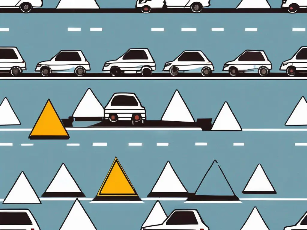 How to Stay Safe While Waiting for a Tow on a Highway 2 A car with its hazard lights on
