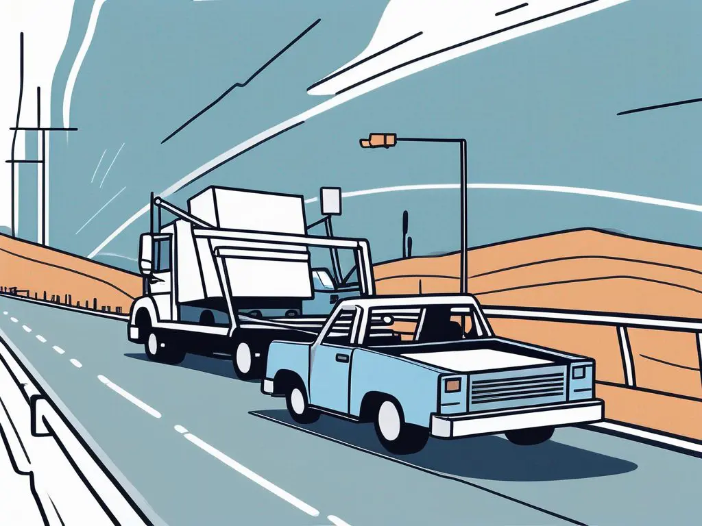 How to Document Your Long Distance Towing Experience for Insurance 2 A tow truck hauling a car on an open highway