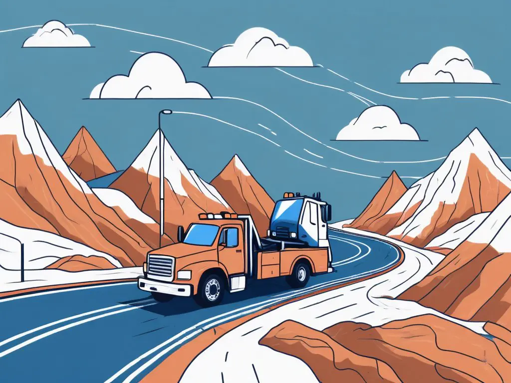 How to Handle Emergencies During Long Distance Towing 2 A tow truck on a long