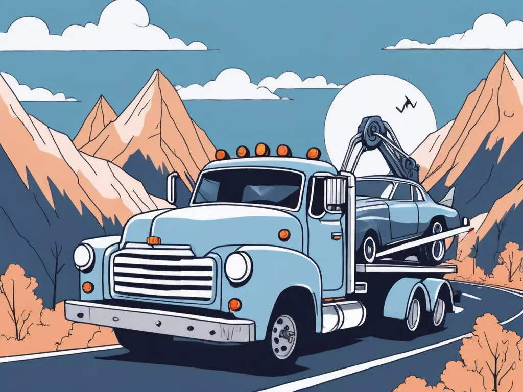 Long Distance Towing Myths Debunked 2 A tow truck on a long