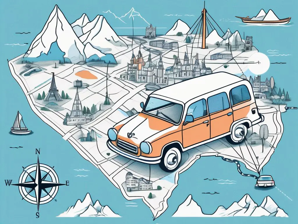 How to Plan a Cross-Country Trip with Long Distance Towing 2 A map with a route marked across it