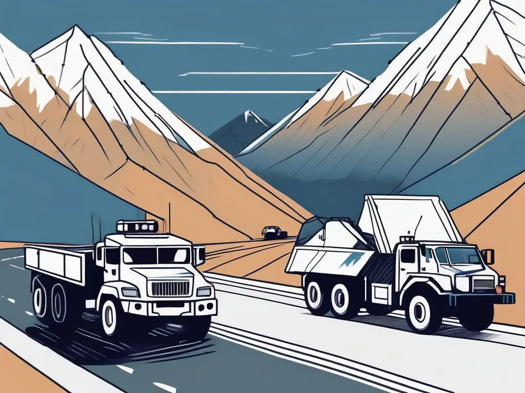 Long Distance Towing for Military Relocation 2 A military vehicle being towed by a large tow truck