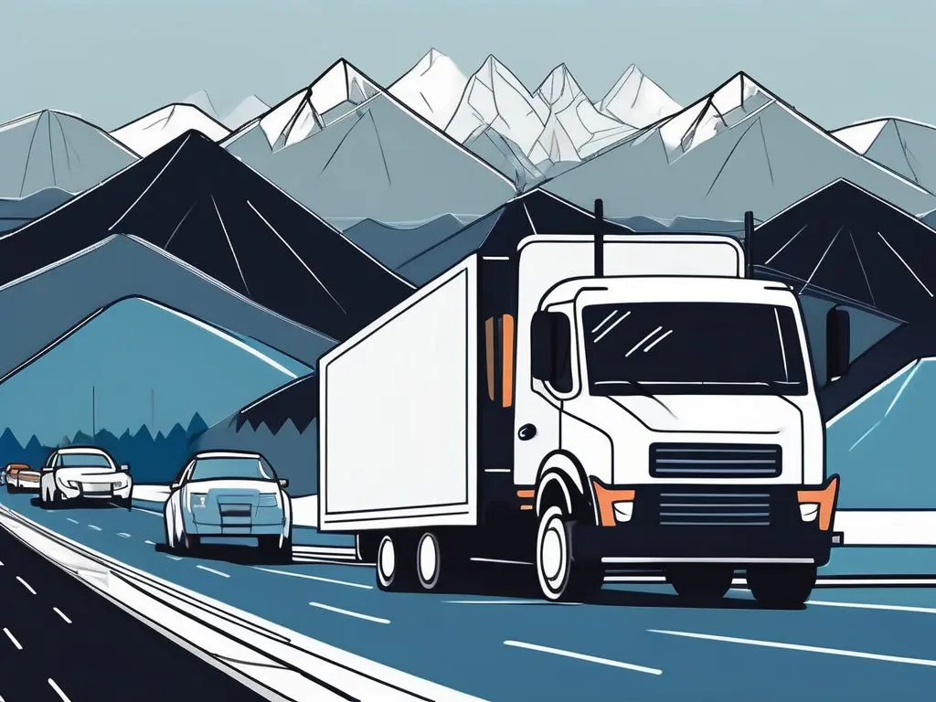 Frequently Asked Questions About Long Distance Towing 2 A tow truck on a highway with a car hitched to it
