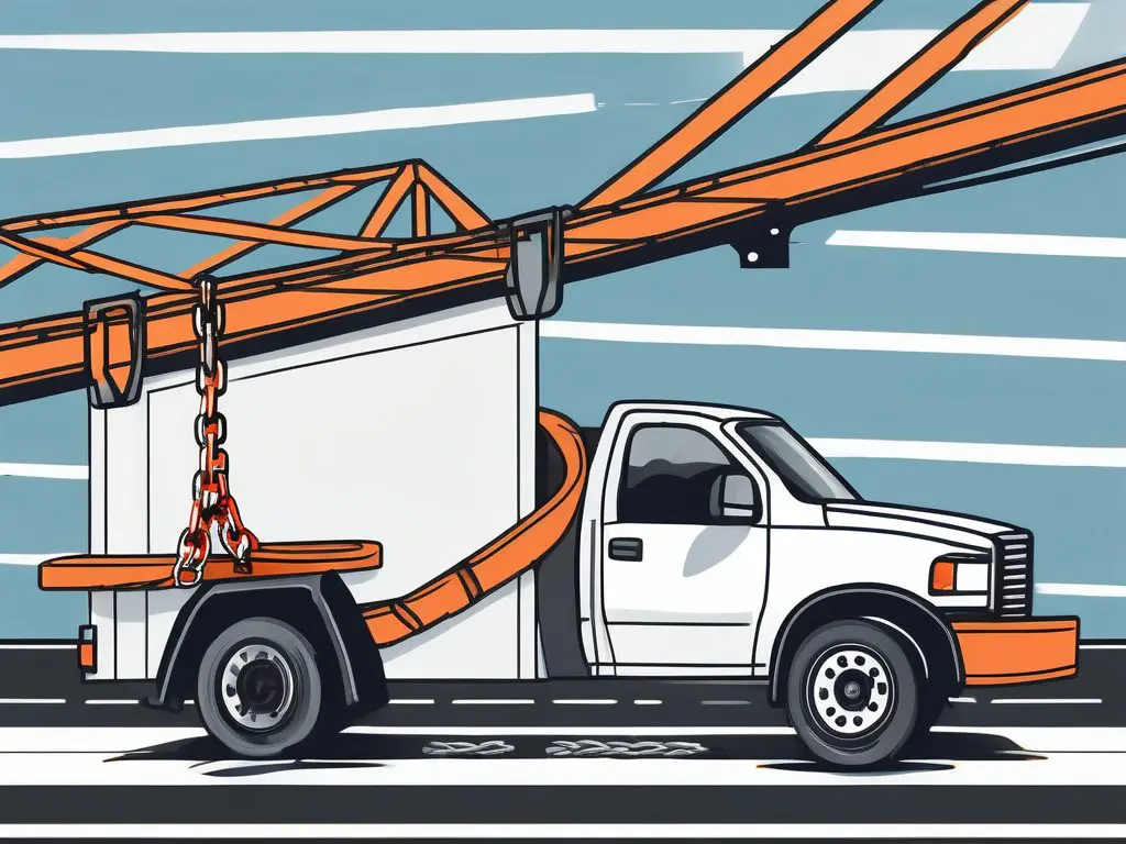 How to Prepare Your Vehicle for Long Distance Towing 2 A vehicle securely hooked to a tow truck with various towing equipment like tow straps
