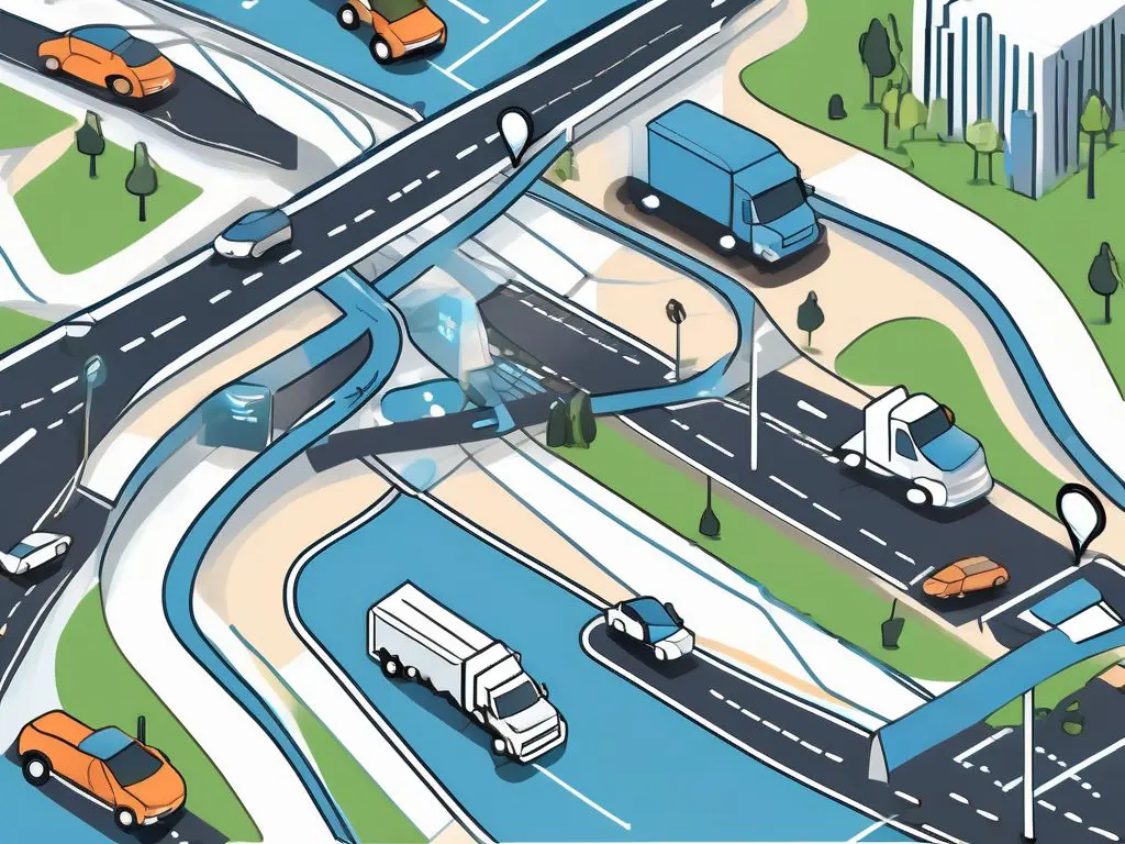 The Benefits of Real-Time Tracking for Auto Transport 2 A gps device on a dashboard with a digital map showing a moving vehicle
