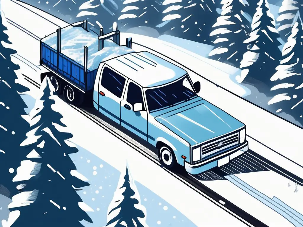 How to ship a car during the winter season 2 A car being loaded onto a transport truck