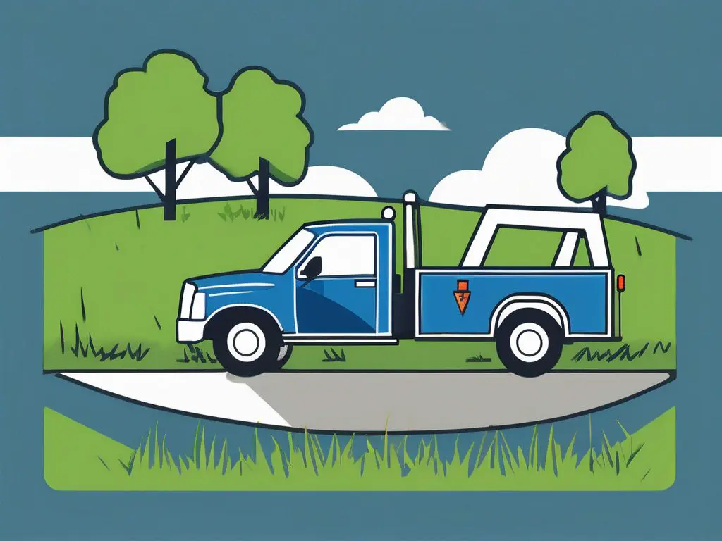 The importance of choosing licensed and insured towing companies 2 A tow truck parked beside a broken-down vehicle on the side of the road