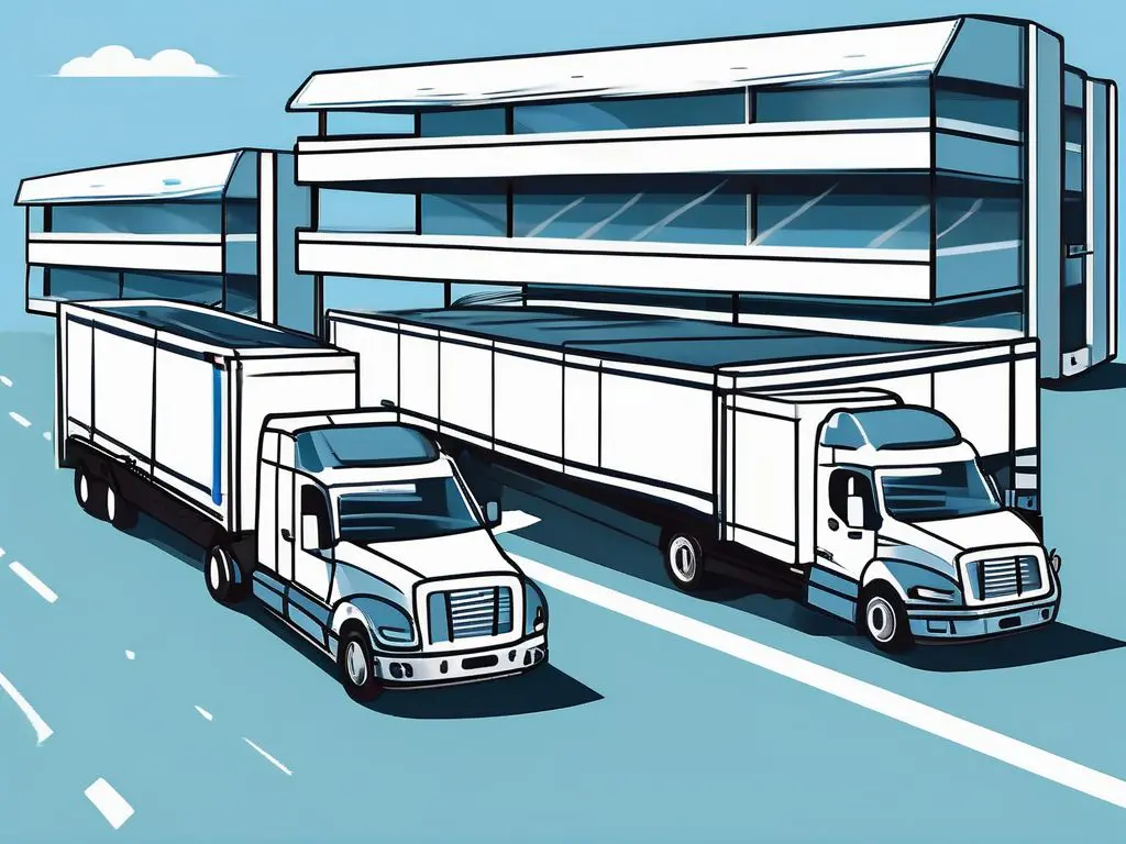 How to choose between open and enclosed car carriers 2 An open car carrier transporting vehicles under a clear blue sky on one side
