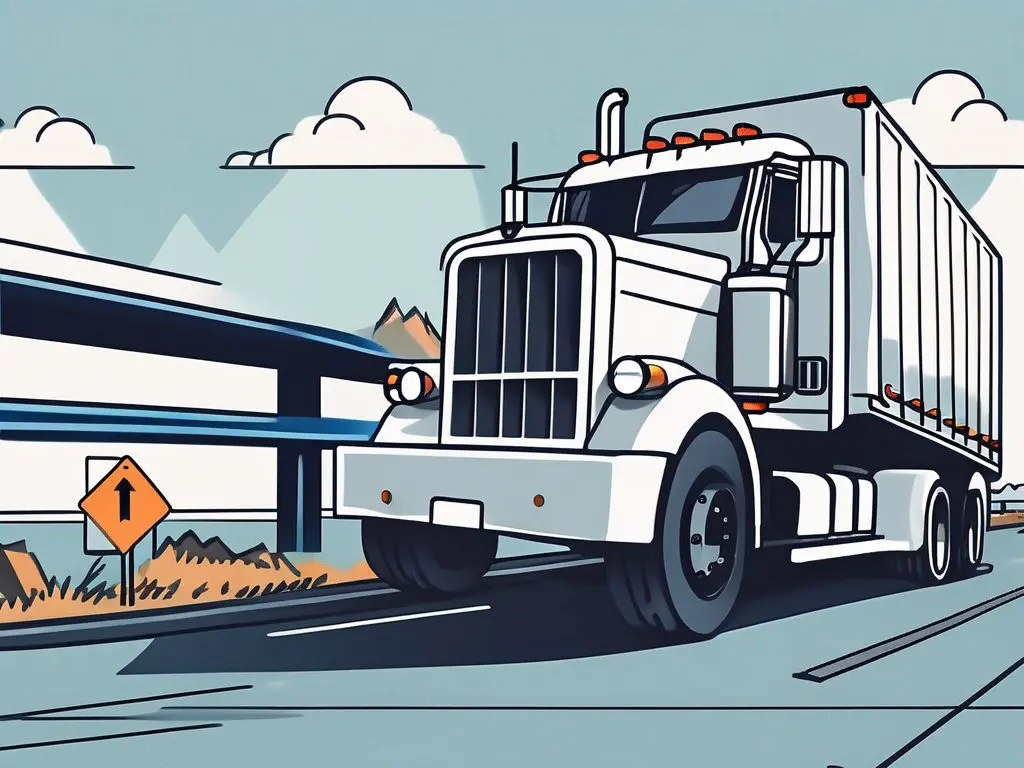 How to choose the right towing service for your commercial truck 2 A commercial truck parked on the side of a highway with a tow truck approaching
