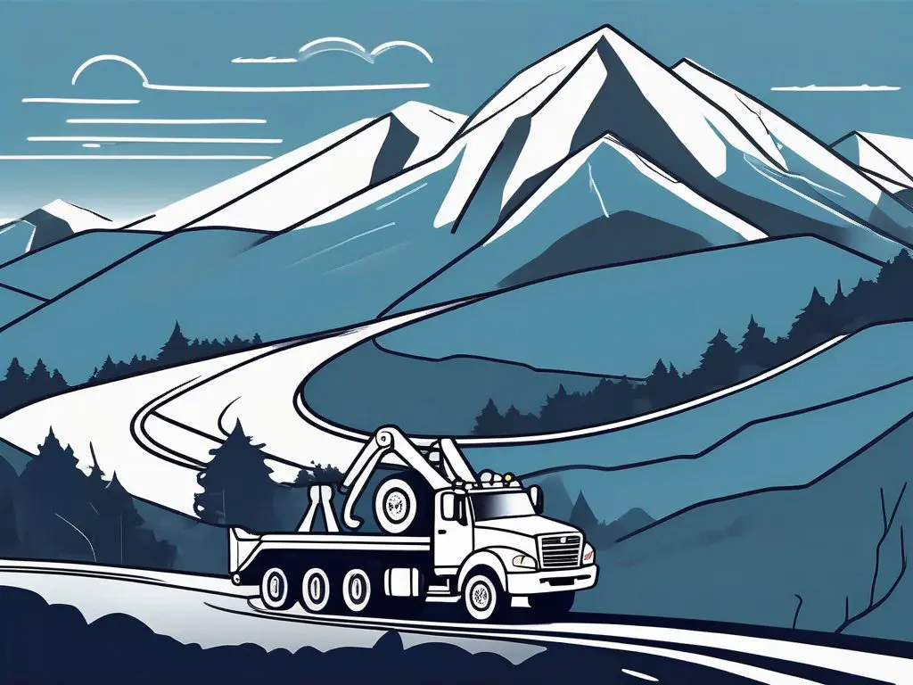 How to Choose the Best Long-Distance Towing Service Near You 2 A tow truck in action on a winding road