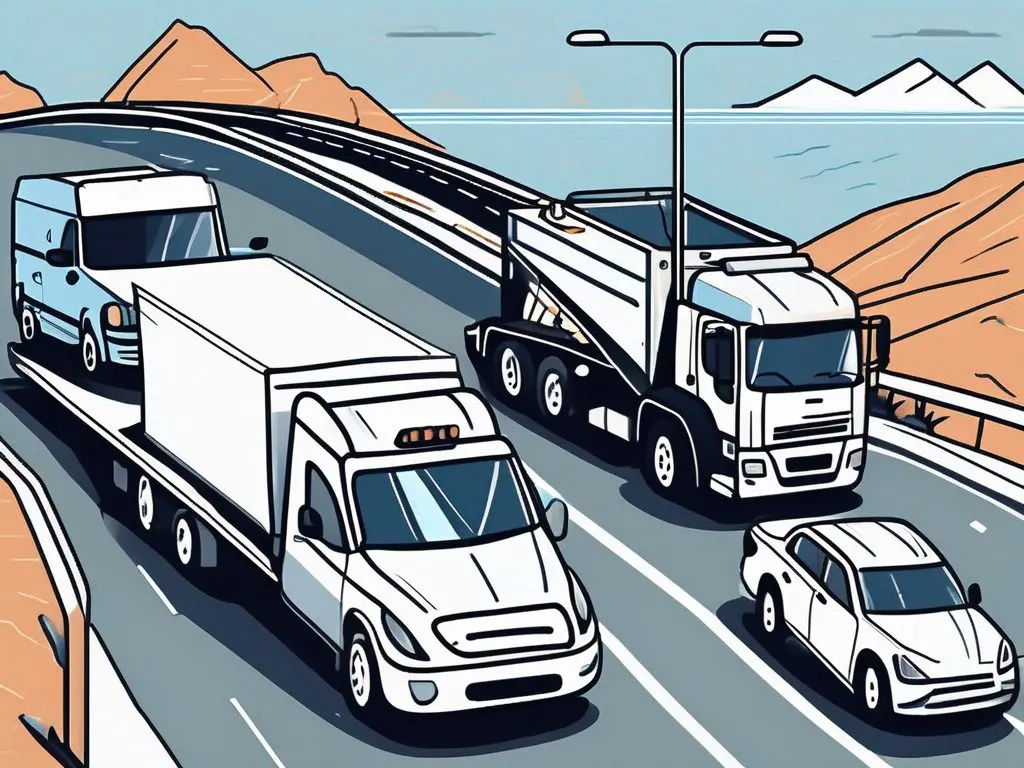 How to choose the best long-distance towing service for your vehicle 2 A diverse range of vehicles being towed by a professional tow truck on a scenic highway