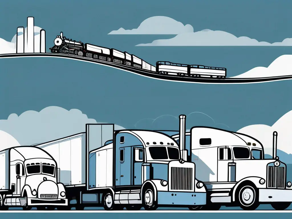 The History of Auto Transport: From Railroads to Modern Trucks 2 An evolution timeline featuring a vintage steam locomotive