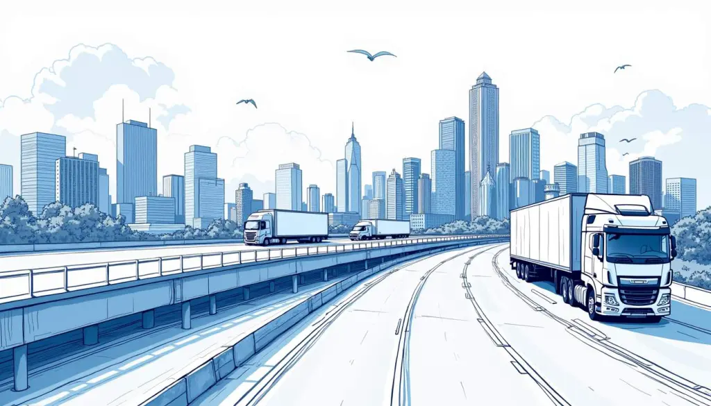 Top Tips for Choosing Car Transport in Dallas 2 A vibrant cityscape of dallas featuring various modes of car transport