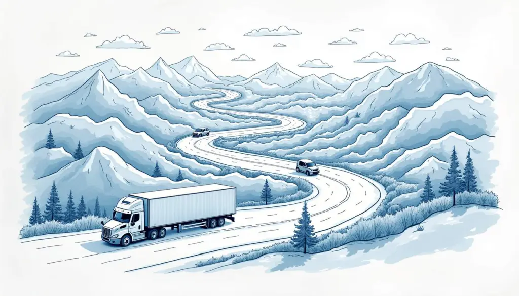 Top Tips for Car Transport Long Distance: A Comprehensive Guide 2 A detailed map featuring winding roads and scenic routes